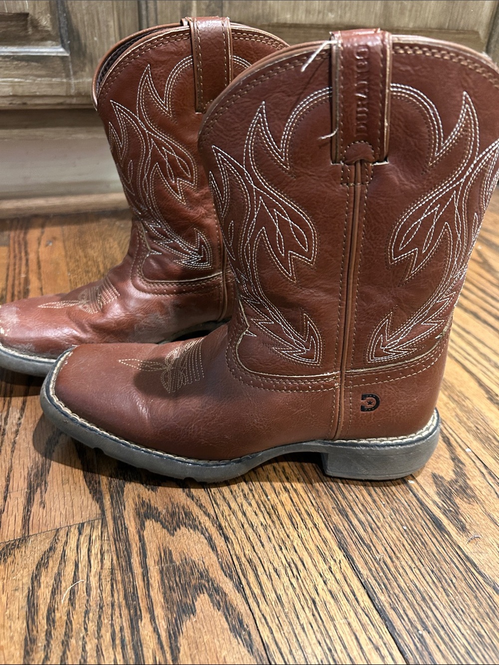 Durango Brown Kids Cowboy Boots - Picture 2 of 3